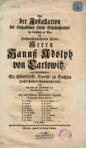 Christian Friedrich Samuel Hahnemann's name in the records of St. Afra in a thank you note.